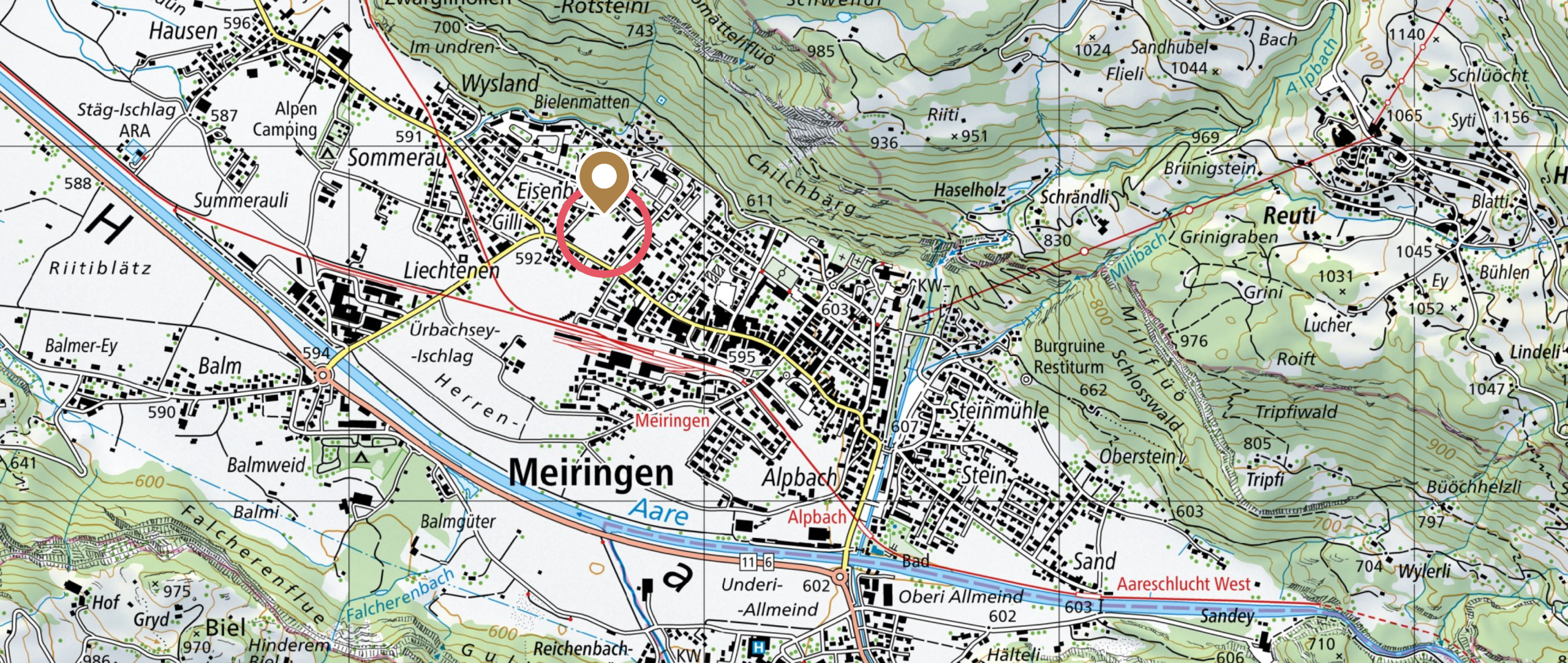 Wohnbauprojekt Zumbrunn-Matte Meringen Schweiz Areal